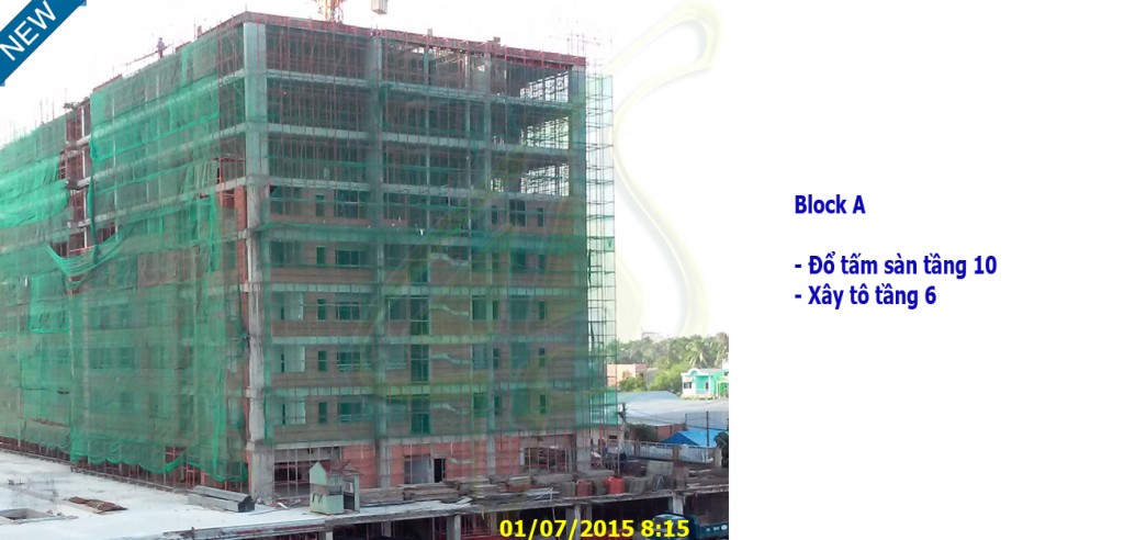 Tiến độ Block A - tháng 7/2015