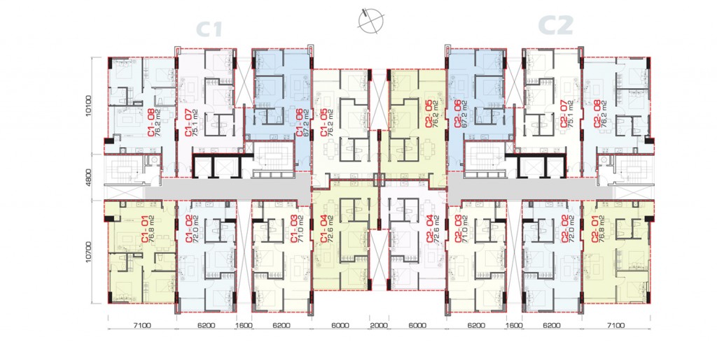 Mặt bằng Block C